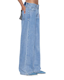 Low-rise relaxed straight leg jean with classic five pocket styling. Made from premium rigid denim in an
easy washed light blue wash. Designed to sit low on hips and stack at the hem for a baggy look. Featuring&nbsp;branded hardware and Ksubi T-box and 3x4 branding.