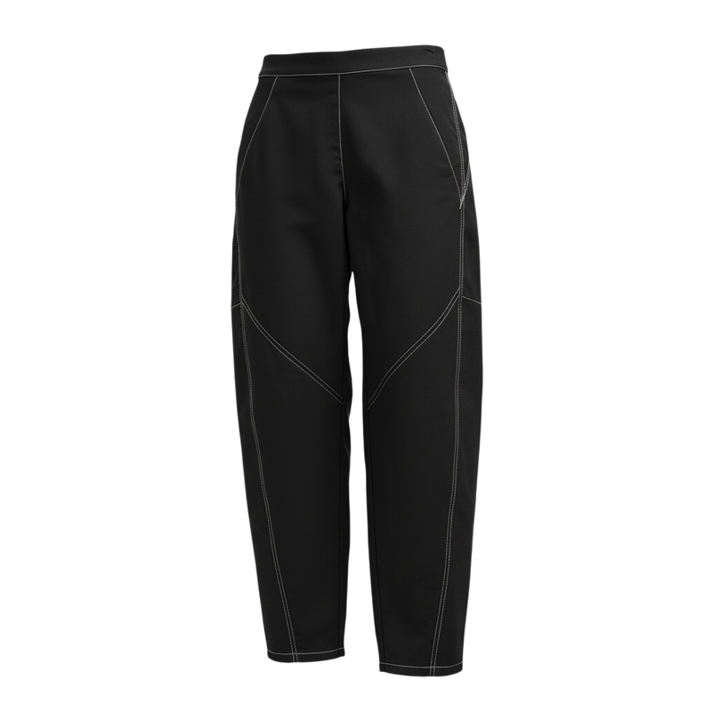 The NES Demi Pant – a relaxed barrel leg pant with elastic waist and utility detailing. Comfortable, modern and NZ made.