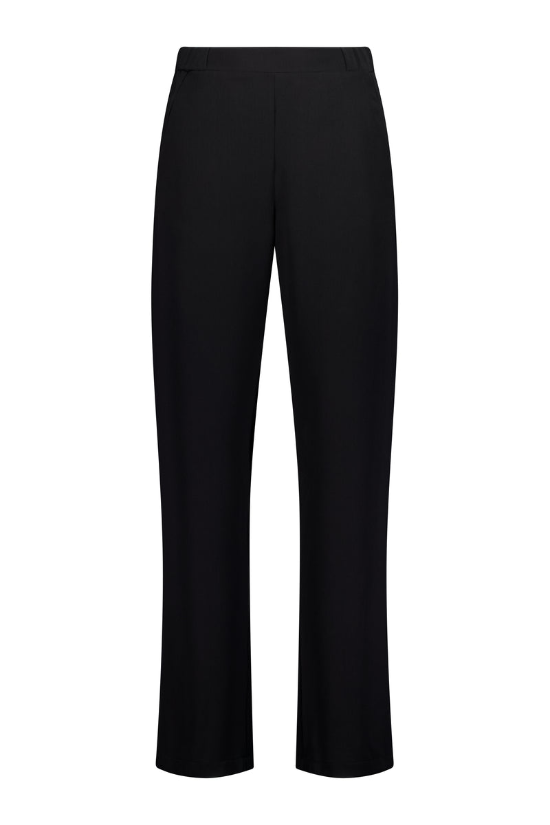 The NES Gin Pants by N-E-S – a best-selling classic with a flattering fit, flat front, elastic back and new piping detail. Breathable, timeless and NZ made.