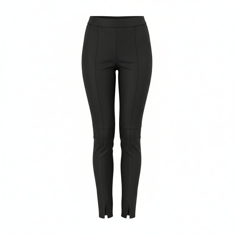 NES Sector Split Black Pant – An evolution of our popular Section Pant, features signature panel detailing with a modern hem split for added edge. Made in NZ