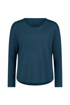 The NES Reya Top by N-E-S – a soft 100% merino long sleeve top with scoop neck, curved hem and bias cut sleeves. A winter essential. NZ made.