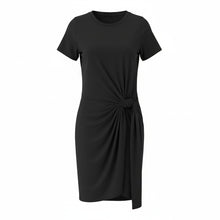 The NES Ava Knit Dress – a double-layer knit dress with twist detail and flattering fit. Comfortable, easy and NZ made.