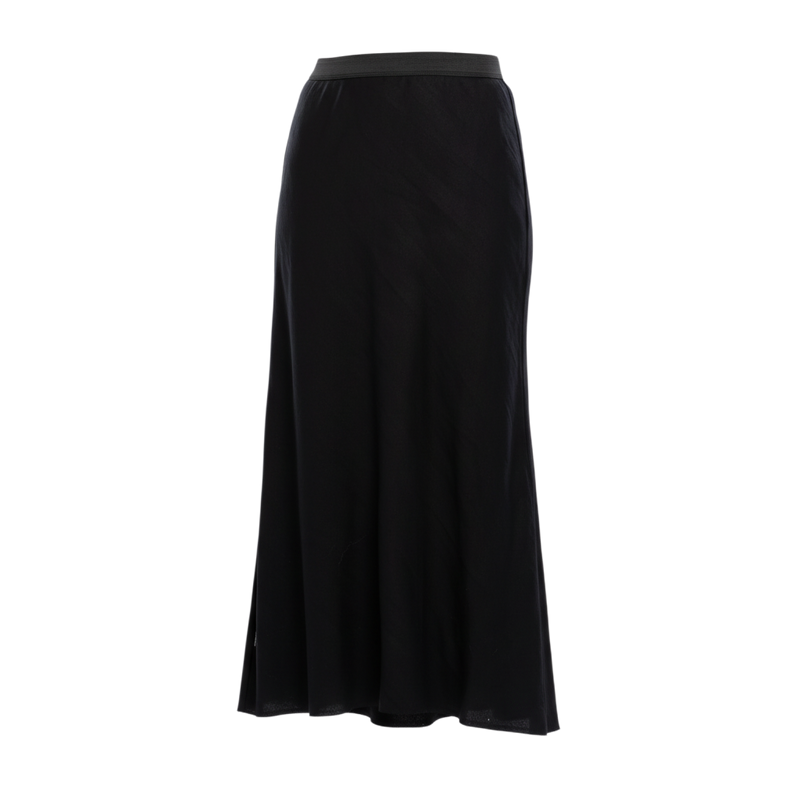 The NES Linen Muse Skirt – a bias cut linen blend skirt with elastic waist and modern hemline. Lightweight, flattering and NZ made.