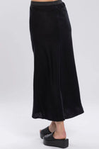 The NES Linen Muse Skirt – a bias cut linen blend skirt with elastic waist and modern hemline. Lightweight, flattering and NZ made.