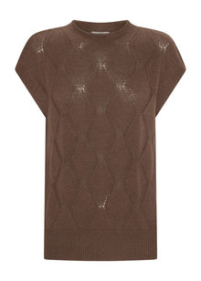 POL CLOTHING
The Rosin Cable Knit is an elevated knit top made in a cotton/linen blend perfect for Spring.
-Round neckline with rolled edge.
-Extended shoulder creates a cap sleeve effect.
-Diamond shape stitch with pointelle detains throughout.
-Relaxed fit.
-Ribbed hem.
-Longerline silhouette with side splits for easy tucking.
available in choc and white